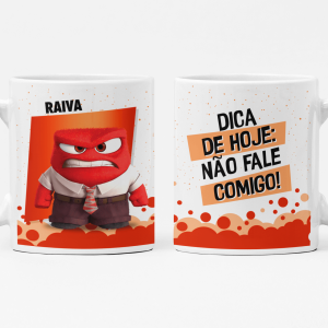 Caneca Filme Divertidamente Personalizada Raiva 325ml